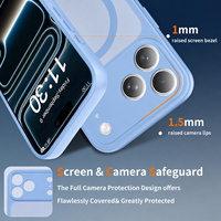 Étui de téléphone portable magnétique fin translucide givré résistant aux chutes anti-empreintes digitales avec protection complète de l'appareil photo pour iPhone 18 Pro Max