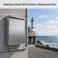 Boîte de distribution extérieure en acier inoxydable 304, boîtier étanche IP65, armoire électrique murale