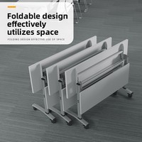 Ensemble table et chaises pliantes pour formation, table de conférence, bureau, multifonctionnel, mobile, table longue à assembler, petite table pour cours de tutorat, hôtel