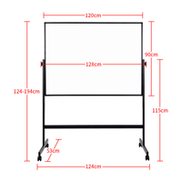 Tableau blanc magnétique mobile double face Madic 48" x 36" |   Tableau d'écriture mobile polyvalent certifié ASTM pour le bureau et la maison