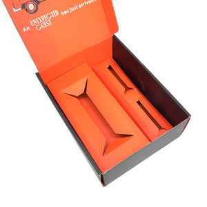 Cajas de Embalaje Negras y Naranjas para Pequeñas Empresas, Impresión Personalizada al por Mayor para Regalos Sorpresa, Envíos y Fiestas - Product Image 2