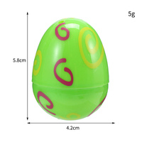 Oeufs de Pâques en plastique imprimé lumineux Assortiment d'oeufs de Pâques colorés en vrac pour la chasse aux oeufs Panier de Pâques Remplisseurs