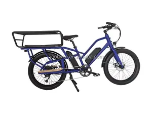 Vélo cargo électrique 24 pouces 250W 7 vitesses pour livraison de repas, jantes à double paroi, cadre en acier, siège enfant - Product Image 1
