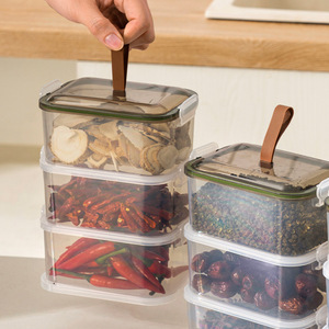 Spice Storage Box Rectangle Flip Top Airtight Container For Kitchen Food Organization - Product Image 4