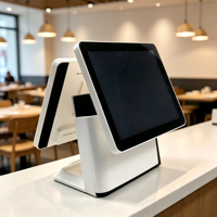 DiligenCe DC-1503 Sistema POS Todo en Uno con Pantalla Táctil Capacitiva Full HD de 15.6 Pulgadas para Restaurante, 11.6 Pulgadas, 4GB DDR3