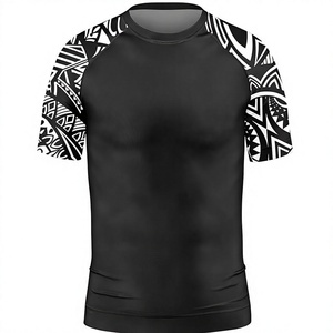 Camiseta Deportiva de Compresión Sublimada Personalizada de Spandex/Poliéster para MMA, BJJ, Boxeo, Lucha Libre, Entrenamiento en Gimnasio - Ligera - Product Image 2