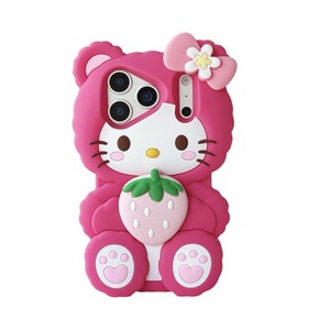 เคสโทรศัพท์มือถือลายการ์ตูนสตรอว์เบอร์รี่โบว์น่ารัก 3 มิติ ซิลิโคน รุ่นใหม่ล่าสุด สำหรับ iPhone 12 pro max 13 14 15 16 17 - Product Image 6