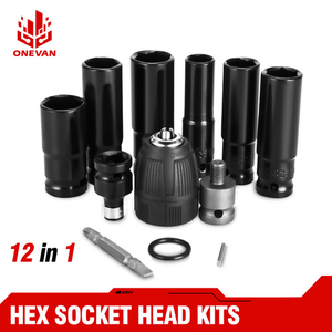 Juego de llave eléctrica hexagonal, adaptador de llave eléctrica de 1/2 pulgadas, 14 unidades - Product Image 2