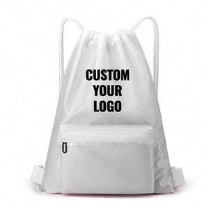 Custom Brand & Logo Wholesale Durable Gym <b>Drawstring</b> <b>Backpack</b>, Polyester Waterproof Unisex with Air Cushion Support Belt - Product Image 3