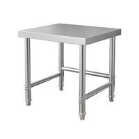 Table de travail en acier inoxydable 201 pour cuisine commerciale, robuste, antirouille, facile à nettoyer, idéale pour la préparation en restaurant