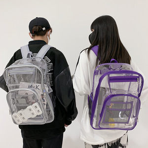 Custom <b>Clear</b> Pvc Backpack <b>Clear</b> <b>Plastic</b> <b>Bag</b> <b>Clear</b> Backpack Transparent Backpack - Product Image 1