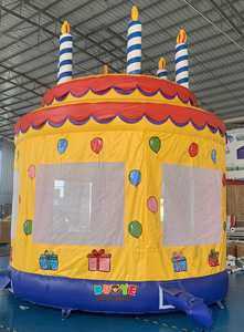 Castillo inflable de rebote para pastel de cumpleaños, Castillo para saltar - Product Image 4