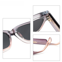 Lunettes de soleil rétro Sunray avec protection UV400, anti-radiation, confortables, monture intégrale en propionate PC à charnière à broche, verres TAC gris, unisexe, tendance