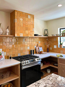 Carrelage mural de <span class=keywords><strong>cuisine</strong></span> Riad marocain, terre cuite rétro, dégradé orange, brique artisanale - Product Image 2