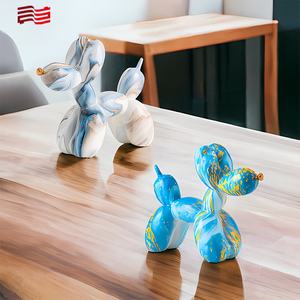 2025 Viral Rainbow Balloon Dog Sculpture Multi-Color Resin Art Decor Set - Whimsical Home & Office Gift (4 colores) - Product Image 6