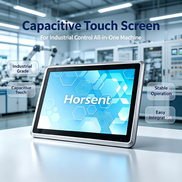 Horsent 21.5 Inch Capacitive Touch Screen for Industrial Control All-in-one Computer 16:9 Ratio Supports Desktop Wall Mounted