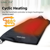Couverture de sauna Lingvita en cuir PU, zone chauffante unique, réglage de la température de 1 à 60 minutes, vente flash