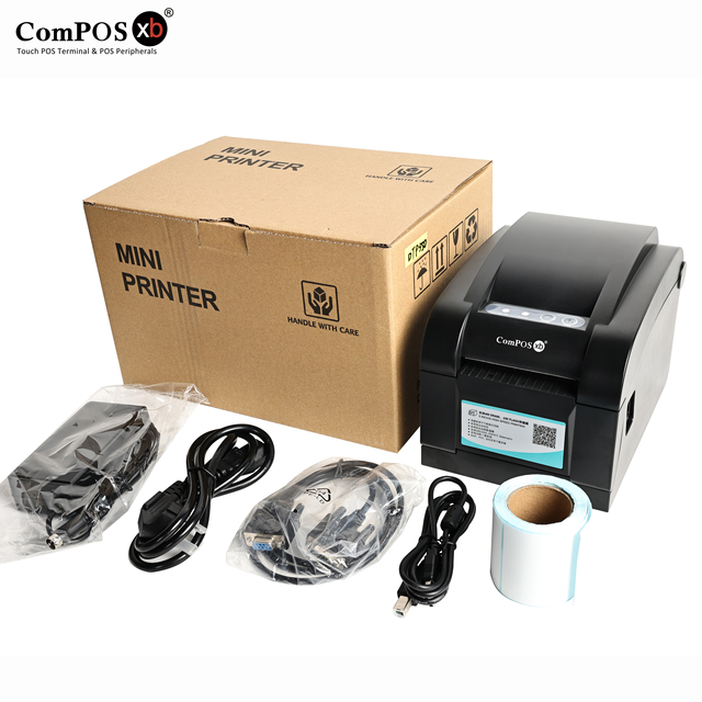 USB DTP350 3-inch Thermal Barcode Printer with White/Black Label Orientation in Stock 1.5-Year Warranty
