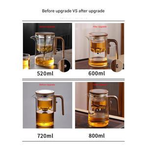 Conception classique filtrant résistant à la chaleur séparation du thé tout verre artefact de fabrication de thé <span class=keywords><strong>tasse</strong></span> à thé en verre absorbant les bulles magnétiques - Product Image 4