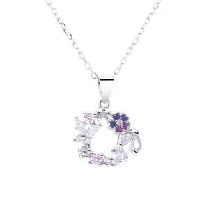 Collier pendentif floral en argent sterling 925, style <span class=keywords><strong>boudoir</strong></span> - Product Image 1