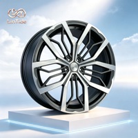 Jantes forgées noires et argentées à rayons fendus 19x8.5J 5x120 ET35 CB72.6, ajustement personnalisé OEM pour véhicules de tourisme