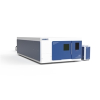 Machine de découpe laser à fibre intégrée HWlEiC à économie d'énergie pour tôles et tubes, entièrement encastrée et avec table interchangeable