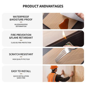 Panneau mural en WPC écologique en cristal de carbone pour hôtel, maison, bureau, charbon de <span class=keywords><strong>bambou</strong></span> haute résistance - Product Image 2