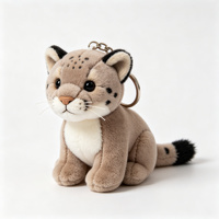 Peluche de cougare personnalisée OEM, modèle réaliste de faune, fabrication soignée, conception sur mesure pour la vente en gros