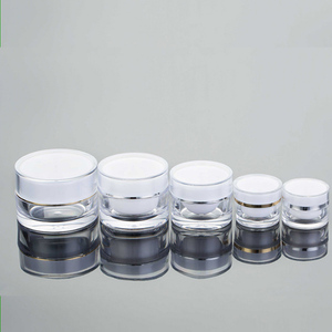 10G 20G 30g 50g 100g claro ámbar esmerilado blanco macetas Redondas de Plástico tarros de crema cosmética - Product Image 1