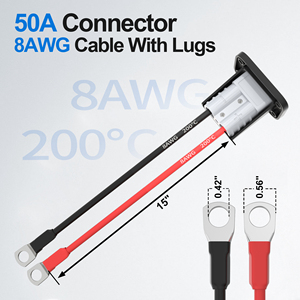50 Amp Battery Connector 6 to 12 Gauge Battery Forklift Charge Plug <strong>12V</strong> Wire Harness Plug Connector Kit for Car <strong>Winch</strong> - Product Image 3