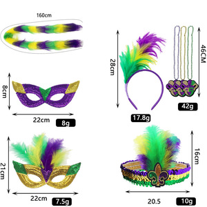 Conjunto de Disfraz de Carnaval Brasileño DAMAI con Accesorios, Incluye Lentejuelas y Plumas para Fiestas y Bailes - Product Image 4