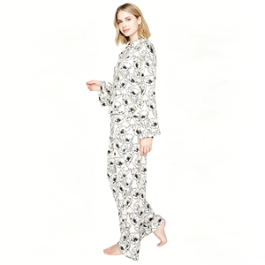 Custom Bamboo <b>Print</b> Pajama Loungewear Set Soft Winter Pyjama Long Sleeve Modal PJ Set Sleepwear - Product Image 2