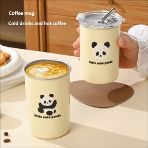 Mug à café portable réutilisable en acier inoxydable 304, anti-fuite, motif dessin animé - Product Image 6
