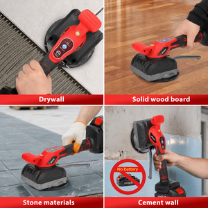 Vibrateur de carrelage électrique portable sans fil à batterie au lithium avec ventouse en céramique pour pose universelle de carreaux - Product Image 4