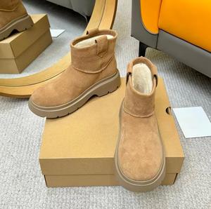 Bottines en daim pour femmes, doublées de polaire, à semelle épaisse, augmentant la hauteur, chaudes, décontractées, pour l'hiver, bottes de neige Uggs - Product Image 5