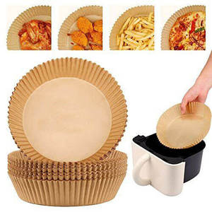 Fogli di <span class=keywords><strong>Carta</strong></span> da Forno Rotondi in Silicone Monouso per Friggitrice ad Aria, <span class=keywords><strong>Carta</strong></span> da Forno di Alta Qualità per Cottura e Cucina - Product Image 4