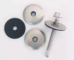 Fixation de toiture en acier inoxydable et aluminium de 35 mm, capuchon métallique pour vis de toiture, <span class=keywords><strong>rondelle</strong></span> plate en caoutchouc pour vis de toiture # 12 # 14 - Product Image 2