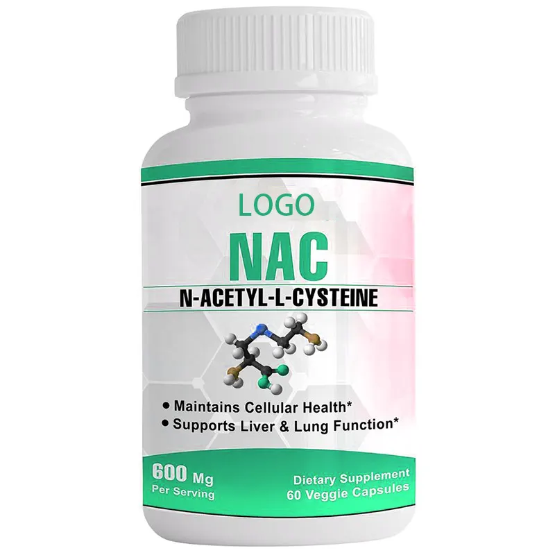 Oem N-Acetyl-Cysteïne (Nac) Capsules 600 Mg 60 Veggie Capsules Non-Gmo, Glutenvrije Capsules Aminozuur L-Cysteïne Supplement
