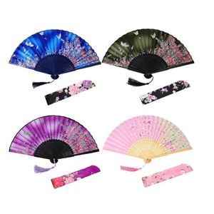 Bamboo Folding Fan Eco-Friendly Paper <b>Hand</b> Fan with Eco-Friendly <b>Paint</b> for Home Decor New Year Festivals and Business Gifts - Product Image 1