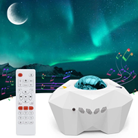 Projecteur LED moderne à brancher pour télécommande de haut-parleur, lumière lune étoile galaxie nord aurore boréale pour chambre et home cinéma