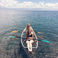 Kayak tandem transparent de 11 pieds en matériau PC transparent, kayaks pour 2 personnes pour le divertissement