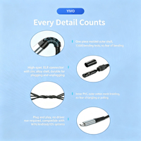 Câble YIVO personnalisé USB-C vers TS mono 1/4 pouce avec décodeur DAC, câble tressé en nylon durable pour carte son et microphone de smartphone