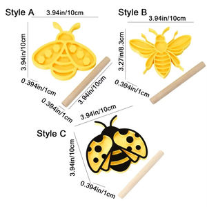 Bebedero de Plástico para Insectos, Decorativo, con Forma de Abeja/Scarabajo, con Varilla para Beber, para Jardín - Product Image 2