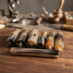 Tiges de corne de buffle cylindriques pour manches de couteau, matériau en corne naturelle pour la fabrication de couteaux personnalisés, fabricant en gros - Product Image 3