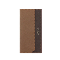 Dompet Pria Korea Model Baru Sederhana, Anti Air, Bahan Polyester, Motif Embos, Penjepit Uang, Kapasitas Besar, Banyak Slot Kartu