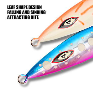 FUNADAIKO 250g-500g Plantilla de plomo de hundimiento lento señuelo de <span class=keywords><strong>pesca</strong></span> de metal señuelo de arrastre de plantilla de metal luminoso ancho - Product Image 3