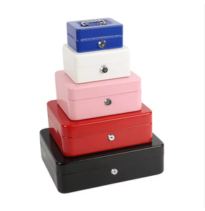 Wholesale High Quality Pink Money Saving Bank Cash <b>Box</b> Coin Slot and Key <b>Lock</b> 2 Keys Strongbox Cash <b>Box</b> for Children - Product Image 5