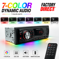 Pemutar MP3 Mobil 1 DIN Universal 7 Warna Lampu 7388 Stereo Bluetooth Daya Tinggi Dual USB Radio Grosir Langsung dari Pabrik