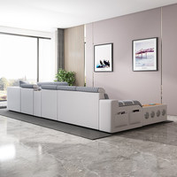 Canapé en tissu anti-griffures pour chat, technologie sans lavage, design simple et moderne, idéal pour grand appartement, combinaison d'angle pour salon