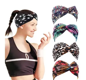 Girls Colored Cross Elastic Cotton Headband Hair Band BOHO Bohemian headbands for women 2021